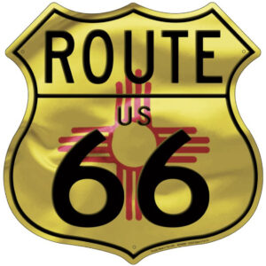 plaque déco américaine murale tole panneau de highway mother road route 66